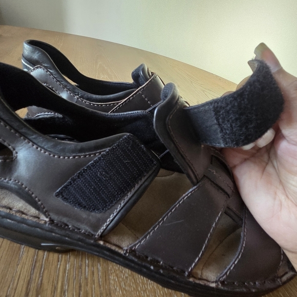 Josef Seibel Men\'s Jeremy Brown Leather Fisherman Sandals Sz 11.5 Summer Beach main image 7